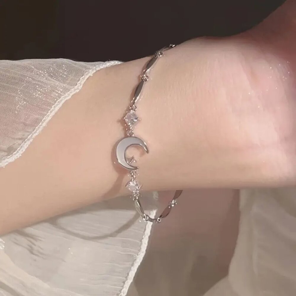 Silver Circular Charm Bracelet